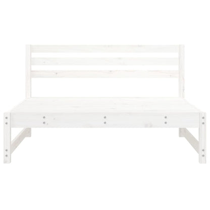 Midtermodul Til Havesofa 120x80 Cm Massivt Fyrretræ Hvid - Billede 3