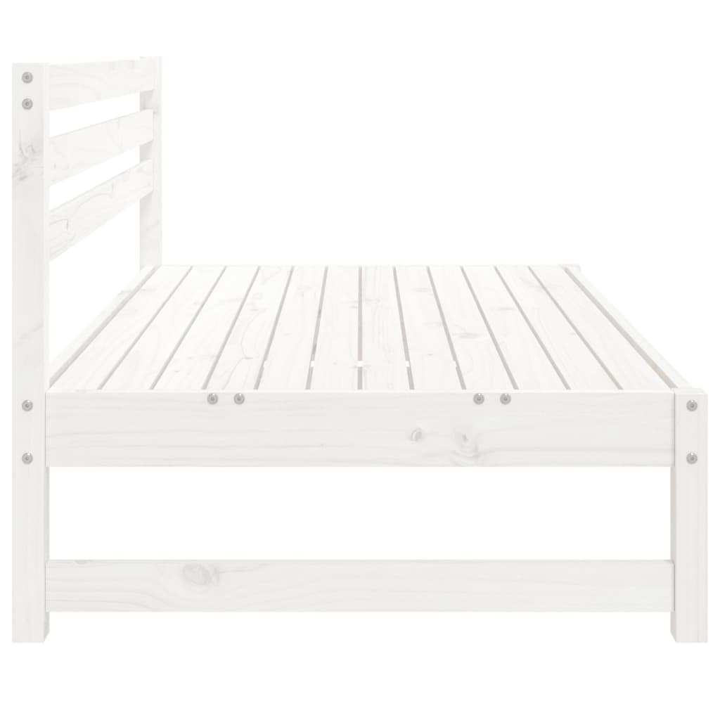 Midtermodul Til Havesofa 120x80 Cm Massivt Fyrretræ Hvid - Billede 4