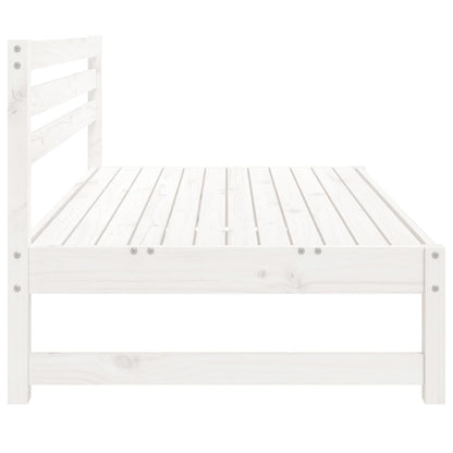 Midtermodul Til Havesofa 120x80 Cm Massivt Fyrretræ Hvid - Billede 4