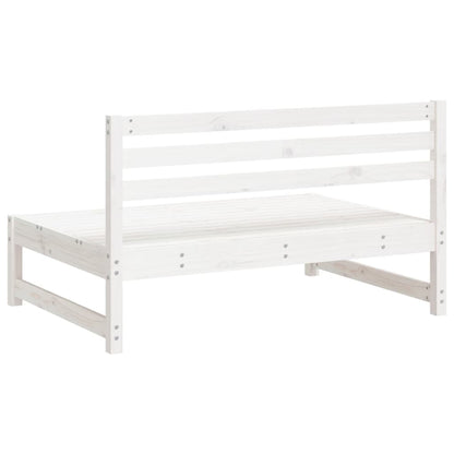 Midtermodul Til Havesofa 120x80 Cm Massivt Fyrretræ Hvid - Billede 5