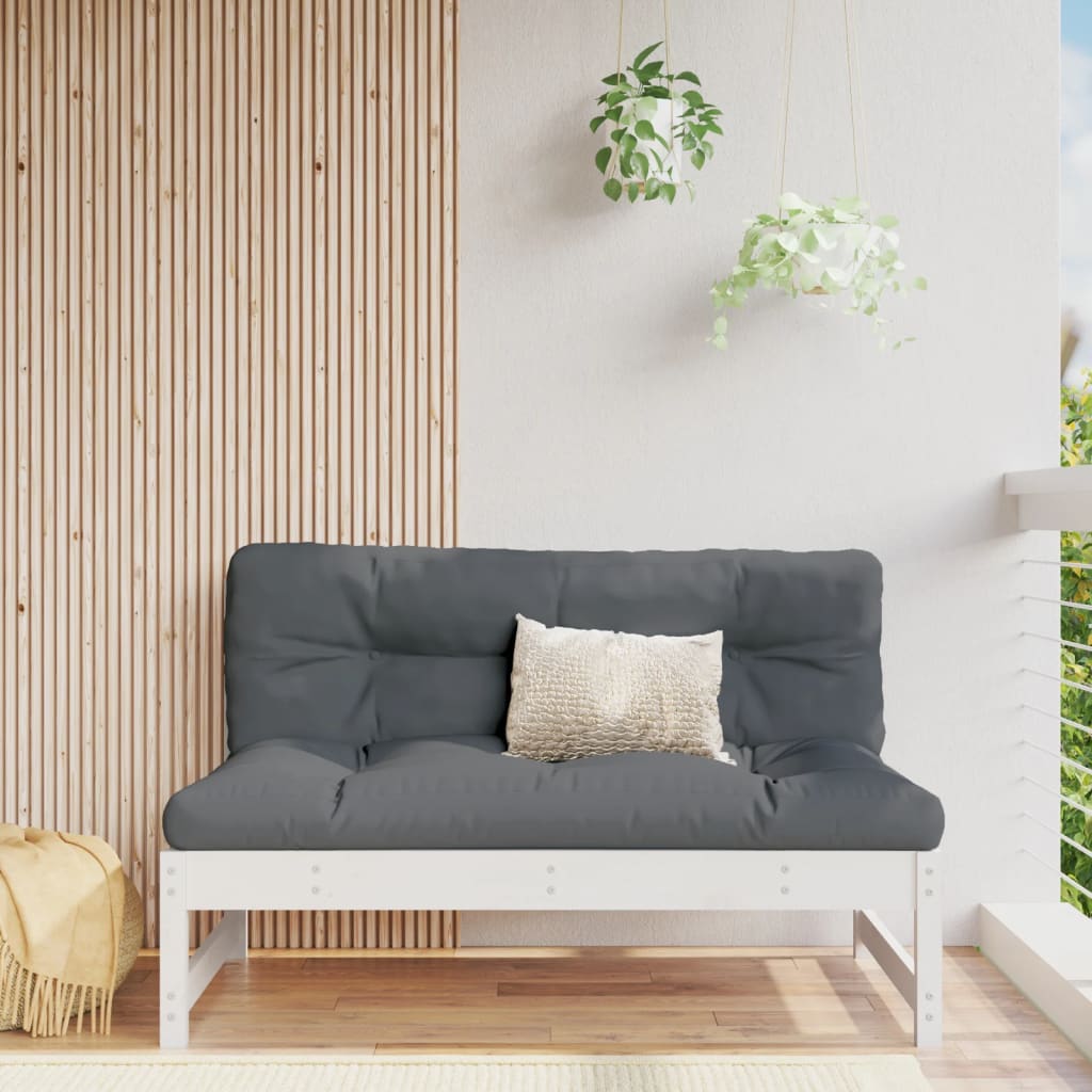 Midtermodul Til Havesofa 120x80 Cm Massivt Fyrretræ Hvid - Hovedbillede