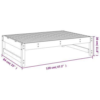Udendørs Fodskammel 120x80 Cm Massivt