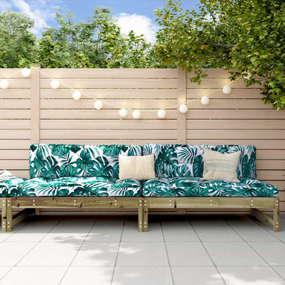 Midtermoduler Til Havesofa 2 Stk. 120x80 Cm Massivt
