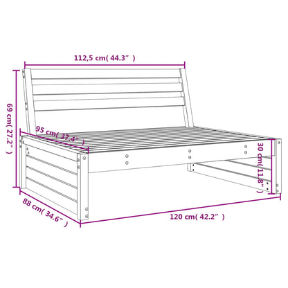 Midtermodul Til Havesofa 120x80 Cm Massivt Fyrretræ - Billede 7