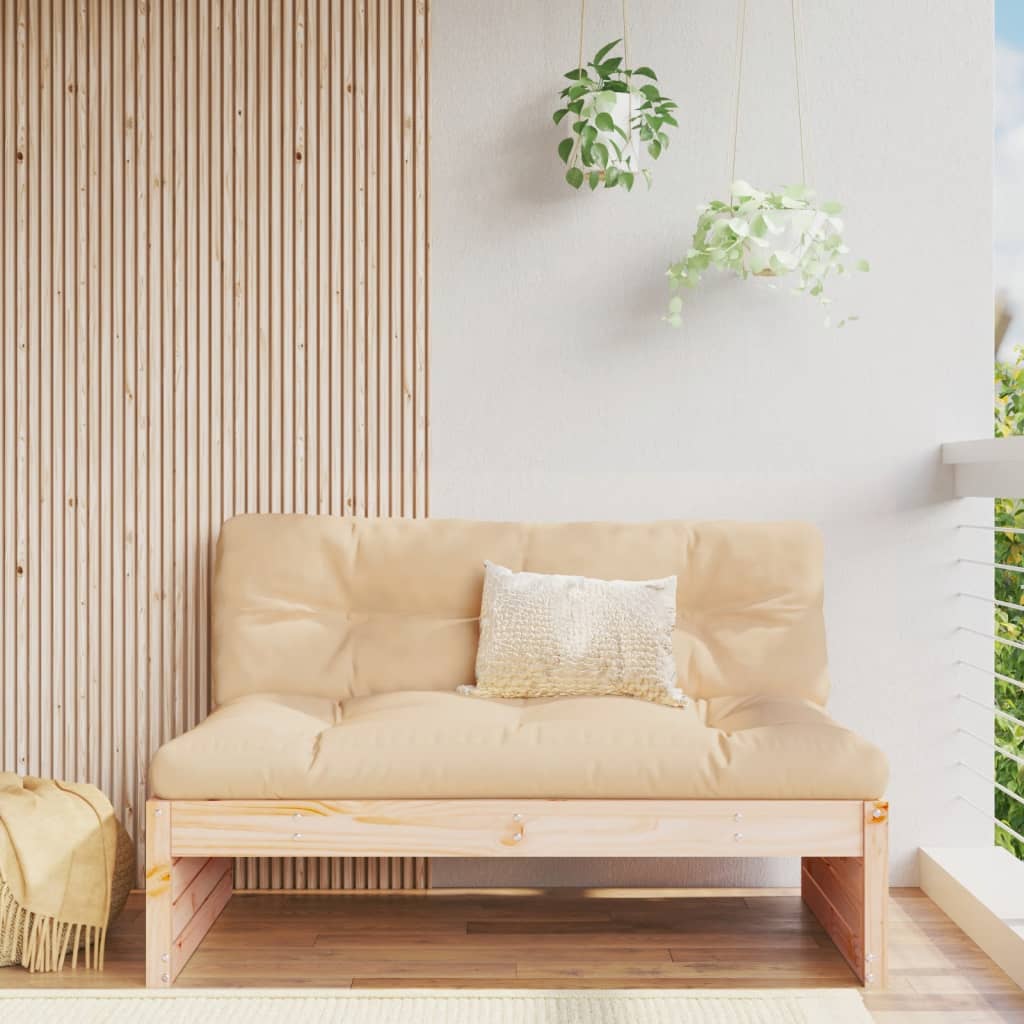 Midtermodul Til Havesofa 120x80 Cm Massivt Fyrretræ - Hovedbillede