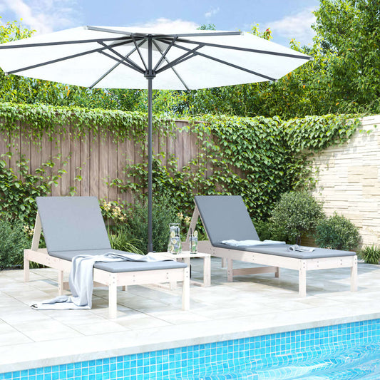 Liggestole 2 Stk. 199,5X60X74 Cm Massivt