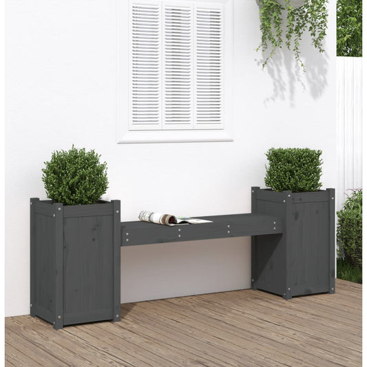 Bænk Med Plantekasser 180X36X63 Cm Massivt
