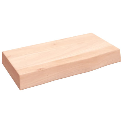 Væghylde 40x20x6 Cm Massivt Egetræ - Billede 2