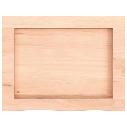 Væghylde 40x30x(2-4) Cm Massivt Egetræ - Billede 5