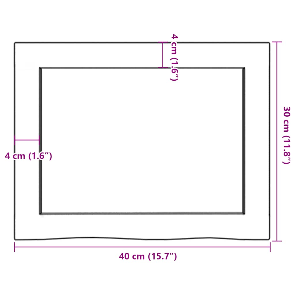 Væghylde 40x30x(2-4) Cm Massivt Egetræ - Billede 11