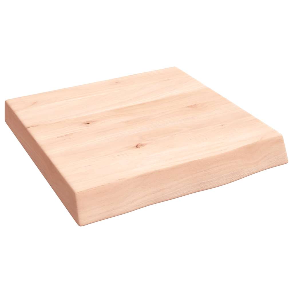 Væghylde 40x40x(2-6) Cm Ubehandlet Massivt Egetræ - Billede 2