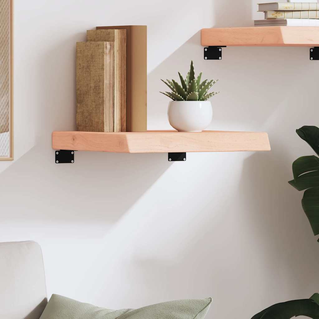 Væghylde 40x40x(2-6) Cm Ubehandlet Massivt Egetræ - Billede 3