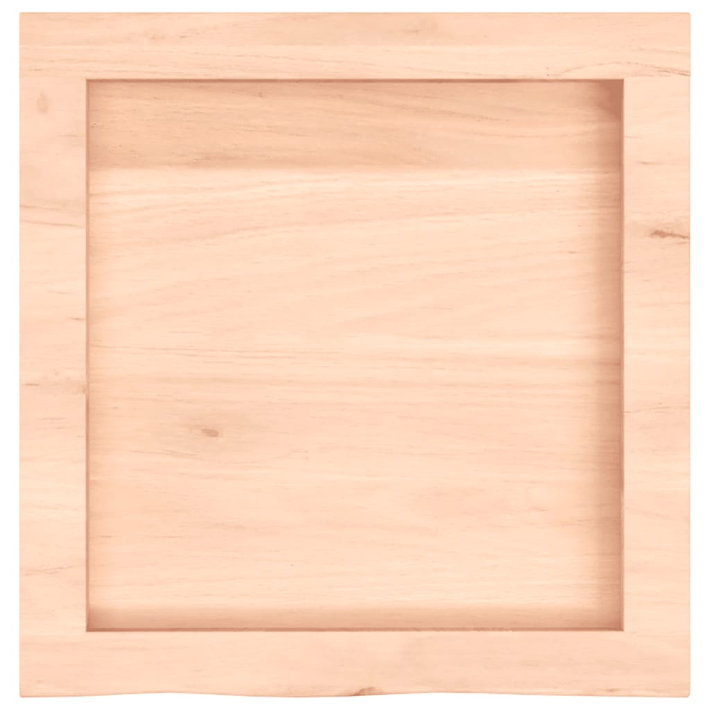 Væghylde 40x40x(2-6) Cm Ubehandlet Massivt Egetræ - Billede 5