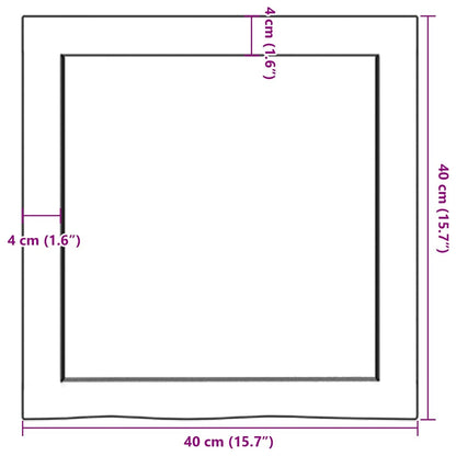 Væghylde 40x40x(2-6) Cm Ubehandlet Massivt Egetræ - Billede 10