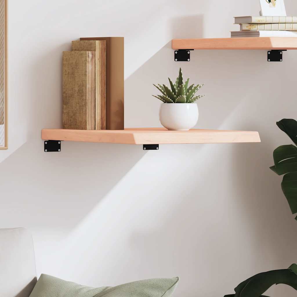 Væghylde 40x50x(2-4) Cm Massivt Egetræ - Billede 3