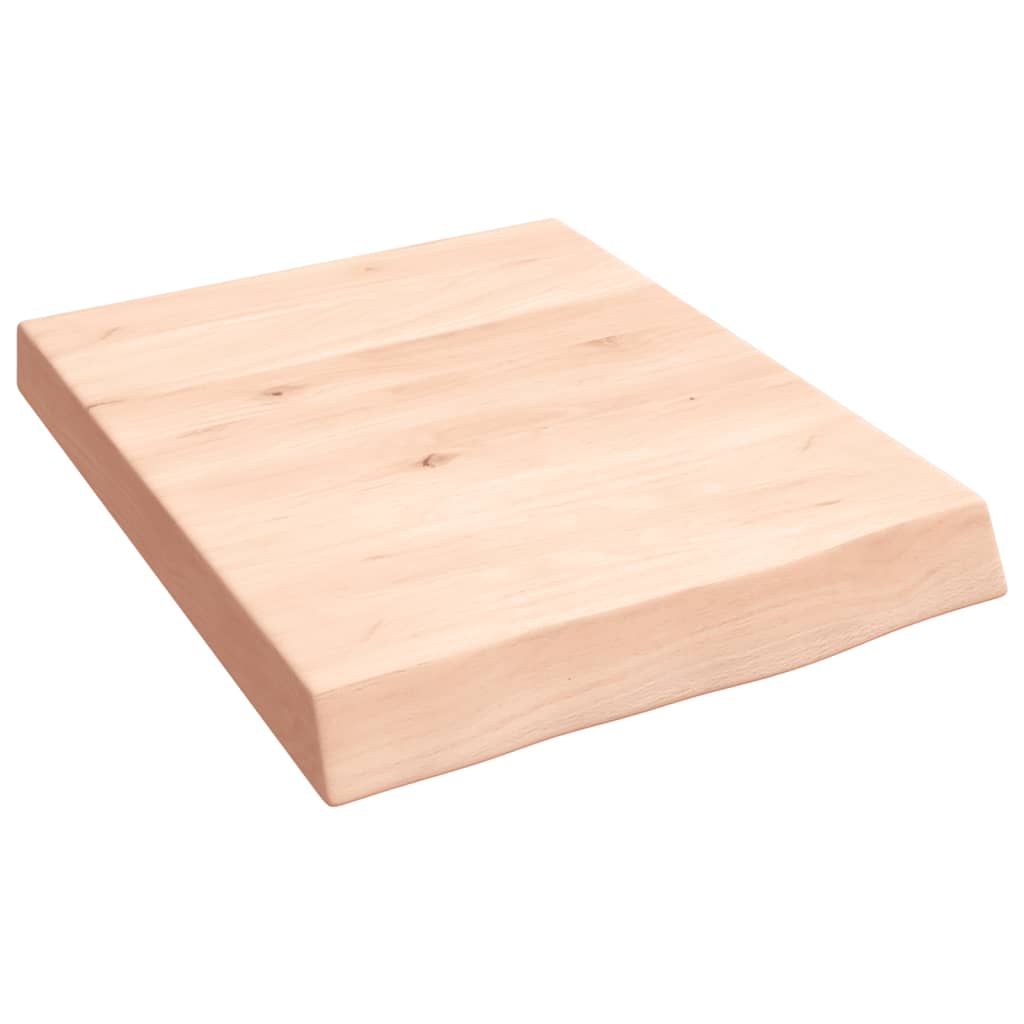Væghylde 40x50x(2-6) Cm Ubehandlet Massivt Egetræ - Billede 2