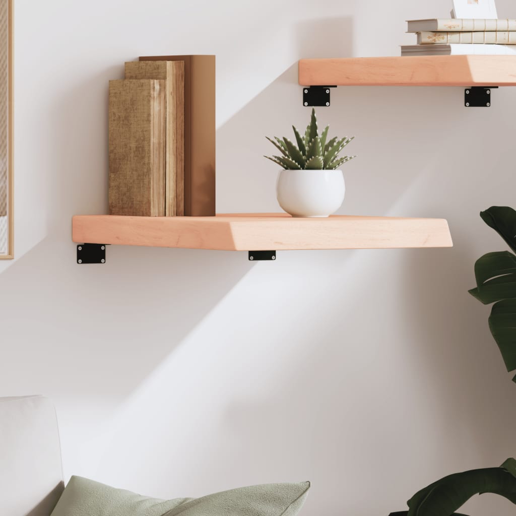 Væghylde 40x50x(2-6) Cm Ubehandlet Massivt Egetræ - Billede 3