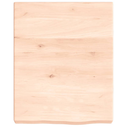 Væghylde 40x50x(2-6) Cm Ubehandlet Massivt Egetræ - Billede 4