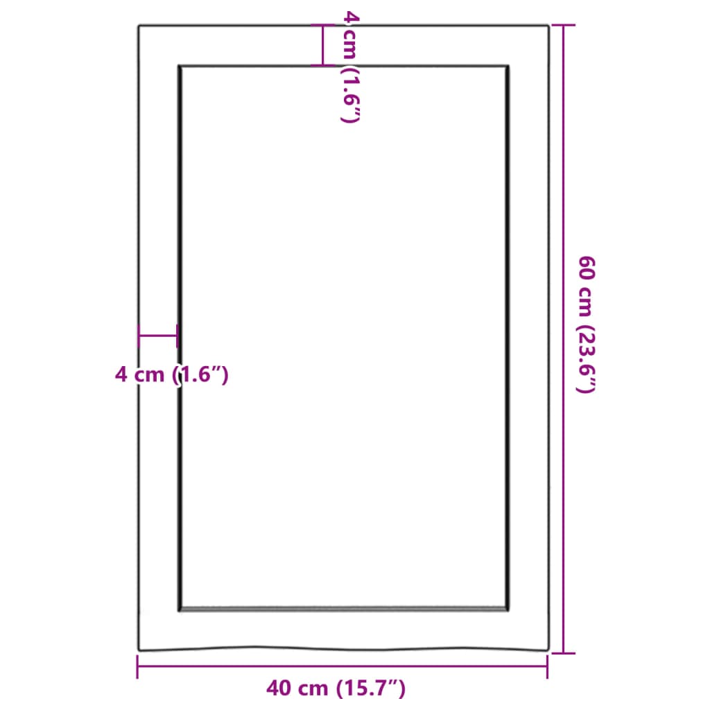 Væghylde Massivt Egetræ (2-6 Cm) - Billede 10
