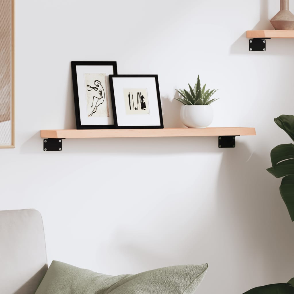 Væghylde 60x10x2 Cm Massivt Egetræ - Billede 3