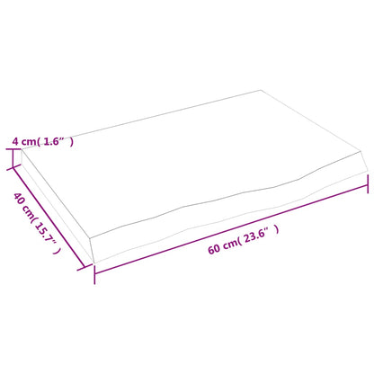 Væghylde Massivt Egetræ (2-4 Cm) - Billede 9