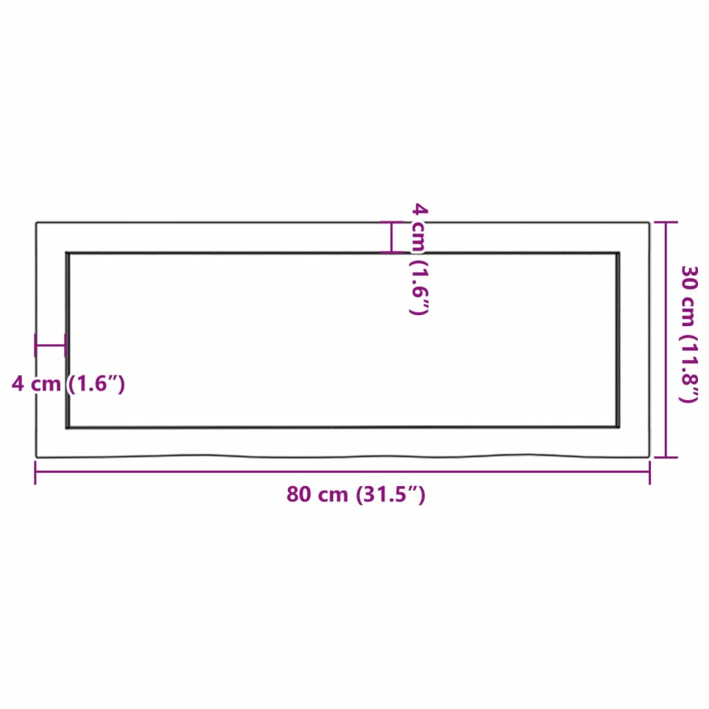 Væghylde 80x30x(2-6) Cm Massivt Egetræ - Billede 10
