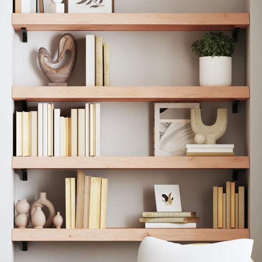 Væghylde 80x30x(2-6) Cm Massivt Egetræ - Hovedbillede