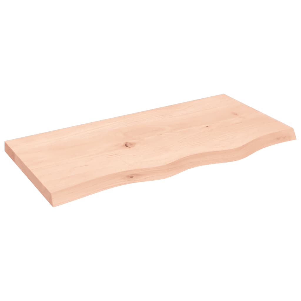 Væghylde 80x40x(2-4) Cm Massivt Egetræ - Billede 2