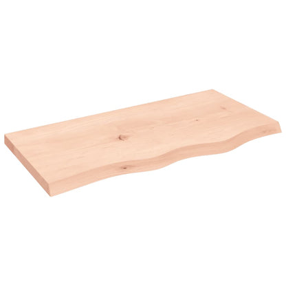 Væghylde 80x40x(2-4) Cm Massivt Egetræ - Billede 2