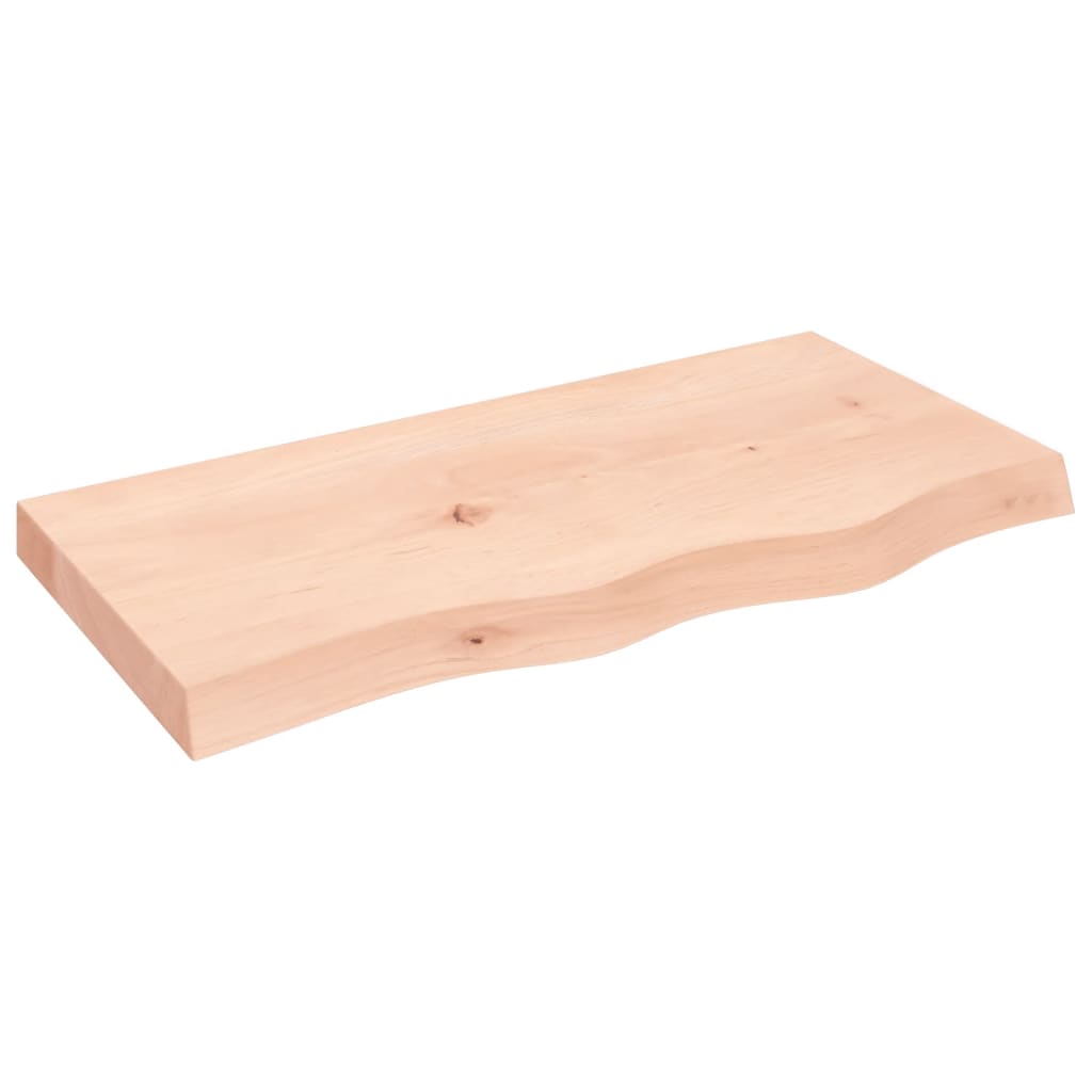 Væghylde 80x40x(2-6) Cm Massivt Egetræ - Billede 2
