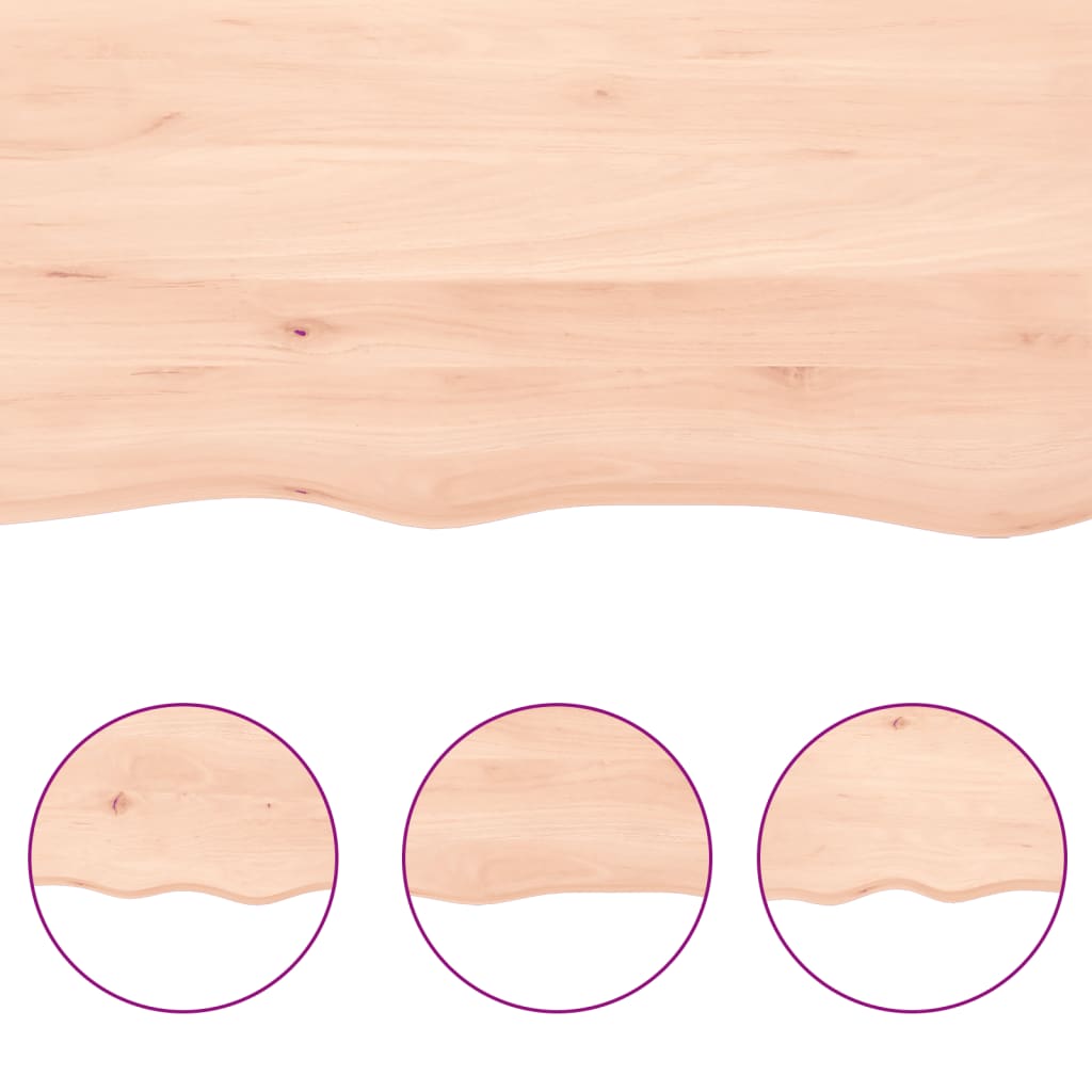 Væghylde 80x40x(2-6) Cm Massivt Egetræ - Billede 6