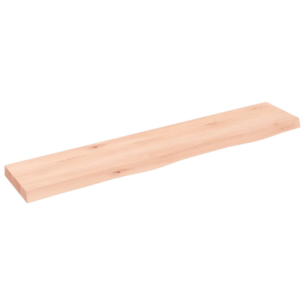 Væghylde 100x20x4 Cm Massivt Egetræ - Billede 2