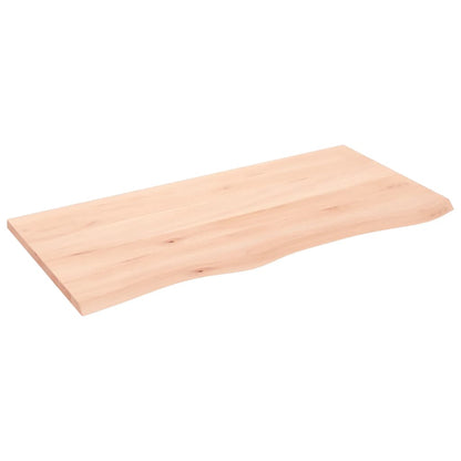 Væghylde 100x50x2 Cm Massivt Egetræ - Billede 2