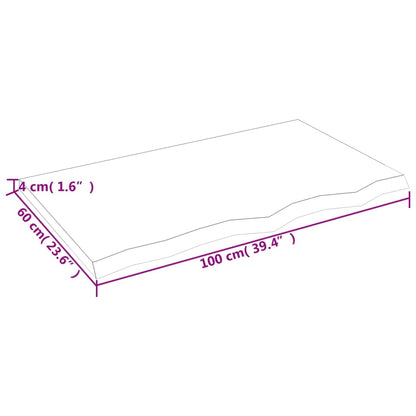 Væghylde Massivt Egetræ (2-4 Cm) - Billede 9
