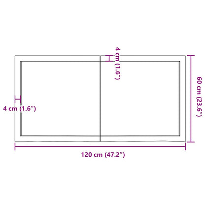 Væghylde Massivt Egetræ (120x60x2-4 Cm) - Billede 10