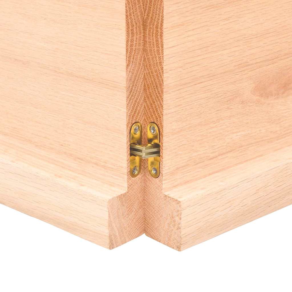 Væghylde Massivt Egetræ (140x60x(2-4) Cm) - Billede 7