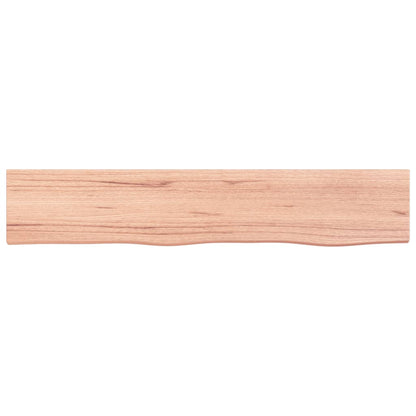 Væghylde 100x20x6 Cm Behandlet Massivt Egetræ - Billede 4