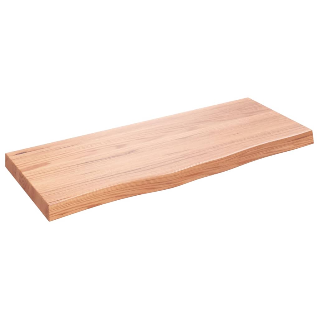 Væghylde 100x40x(2-6) Cm Behandlet Massivt Egetræ - Billede 2
