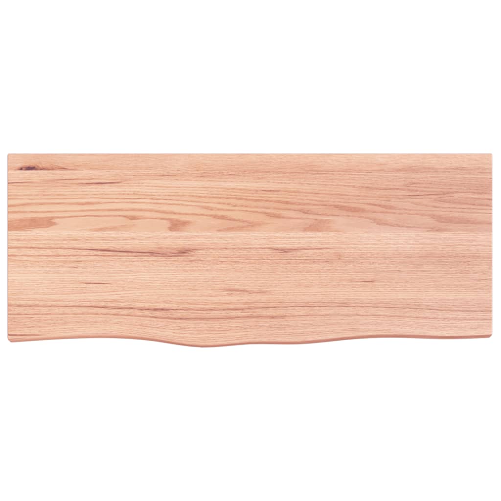 Væghylde 100x40x(2-6) Cm Behandlet Massivt Egetræ - Billede 4