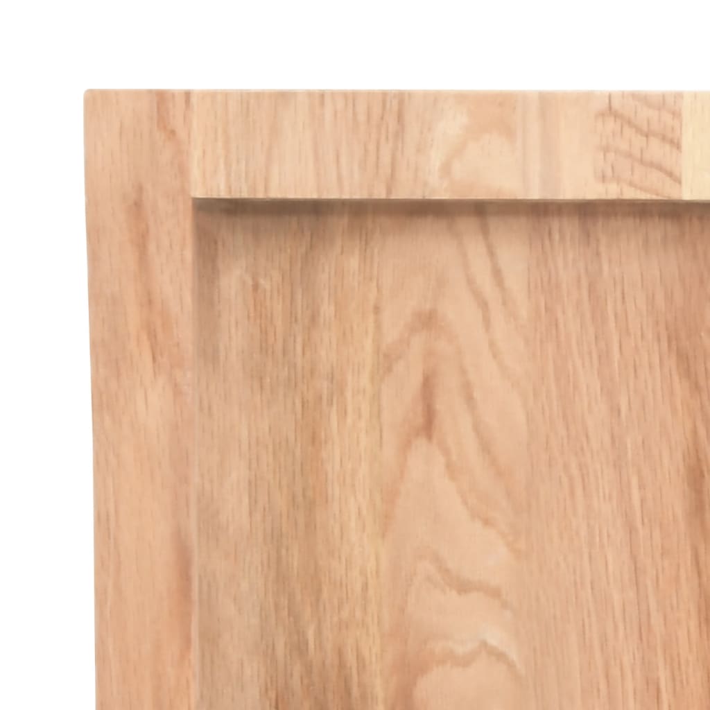Væghylde 100x40x(2-6) Cm Behandlet Massivt Egetræ - Billede 7