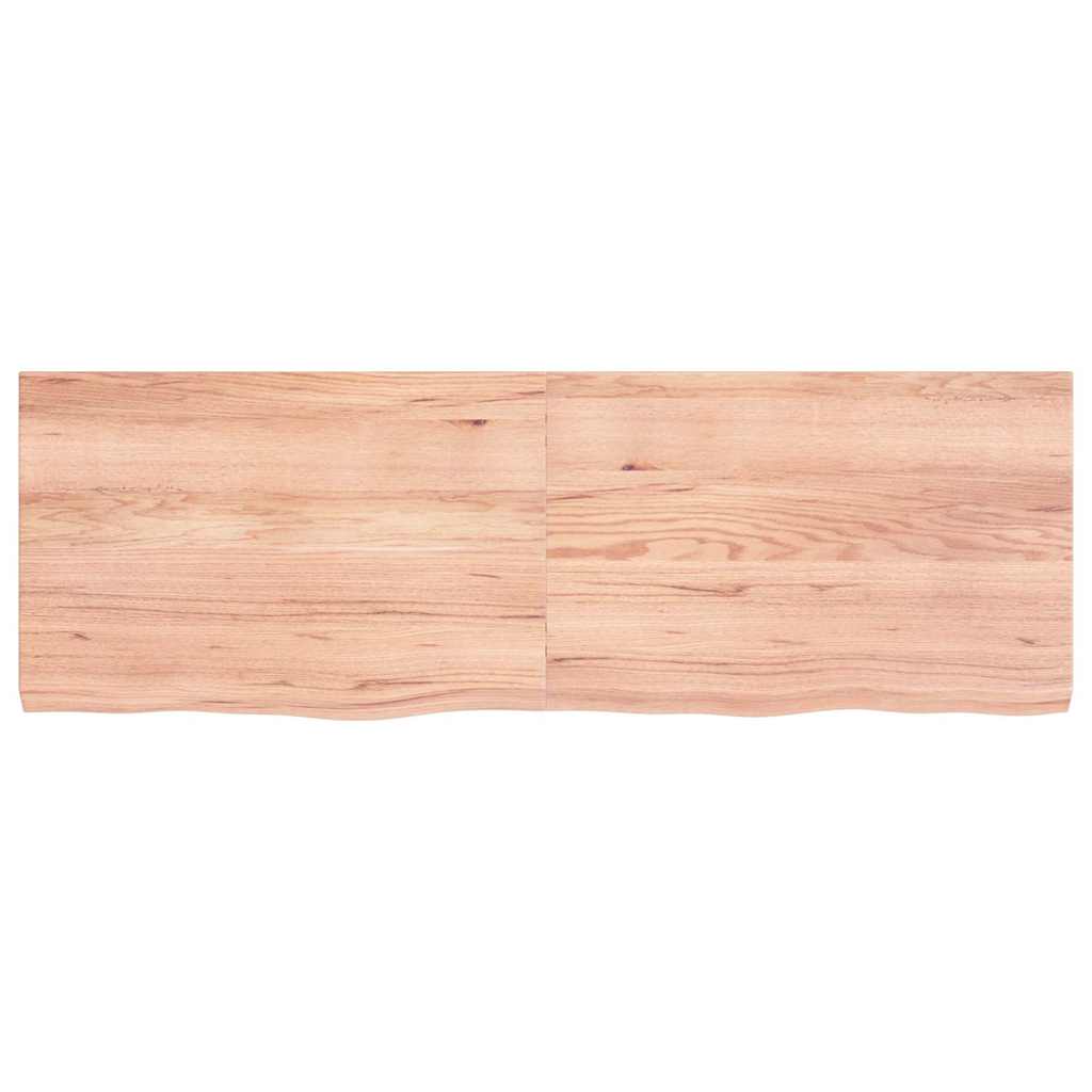 Væghylde 120x40x(2-4) Cm Behandlet Massivt Egetræ - Billede 3