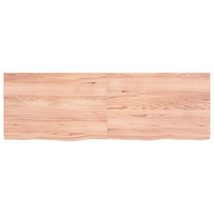 Væghylde 120x40x(2-4) Cm Behandlet Massivt Egetræ - Billede 3