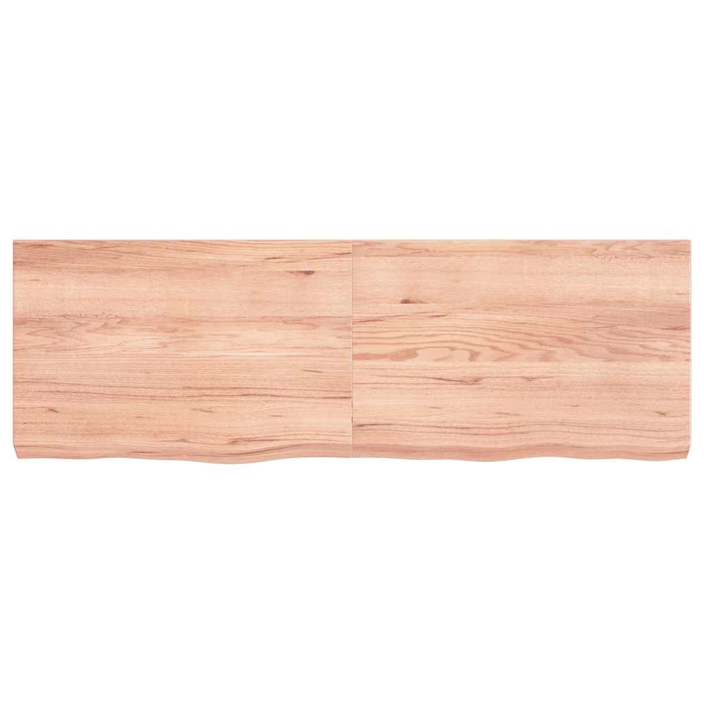 Væghylde 120x40x(2-6) Cm Behandlet Massivt Egetræ - Billede 3