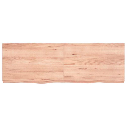 Væghylde 120x40x(2-6) Cm Behandlet Massivt Egetræ - Billede 3