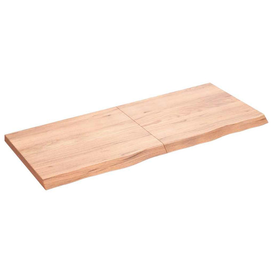 Væghylde 120x50x(2-4) Cm Behandlet Massivt Egetræ - Hovedbillede