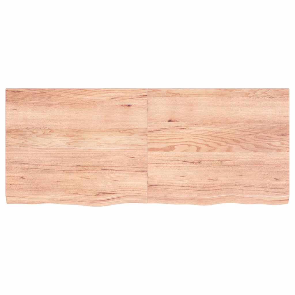Væghylde 120x50x(2-4) Cm Behandlet Massivt Egetræ - Billede 3