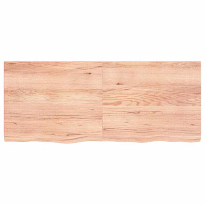 Væghylde 120x50x(2-4) Cm Behandlet Massivt Egetræ - Billede 3