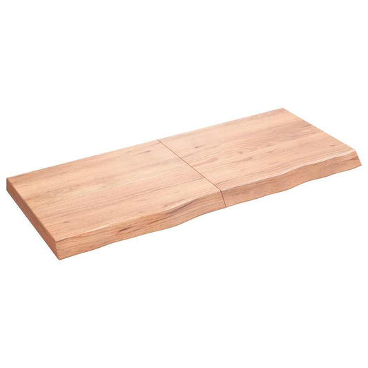 Væghylde 120x50x(2-6) Cm Behandlet Massivt Egetræ - Hovedbillede