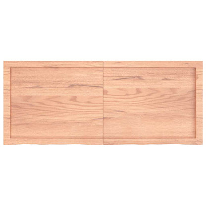 Væghylde 120x50x(2-6) Cm Behandlet Massivt Egetræ - Billede 2