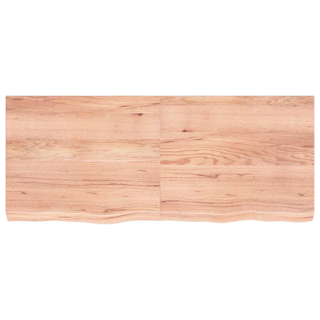 Væghylde 120x50x(2-6) Cm Behandlet Massivt Egetræ - Billede 3